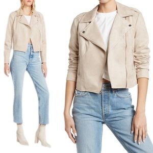BB Dakota Steve Madden faux suede moto jacket